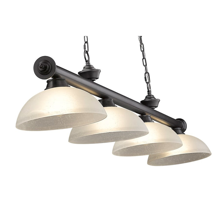 Z-Lite Cordon Round Billiard, White Linen