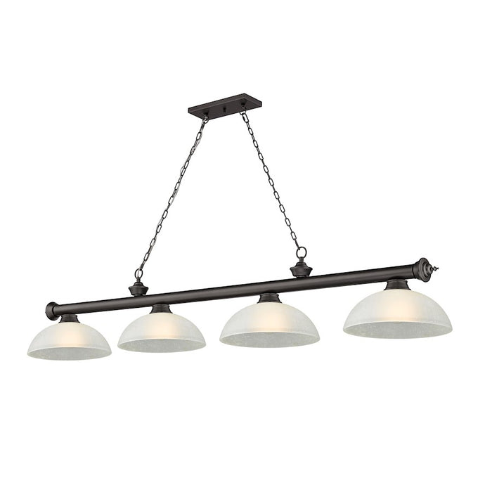 Z-Lite Cordon Round Billiard, White Linen