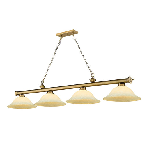 Z-Lite Cordon 58" Billiard, Rubbed Brass