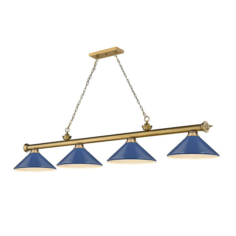 Z-Lite Cordon Billiard, Rubbed Brass