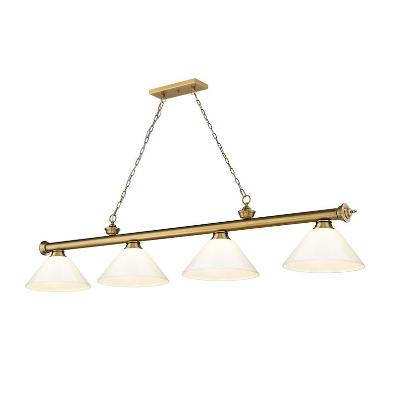 Z-Lite Cordon Billiard, Rubbed Brass