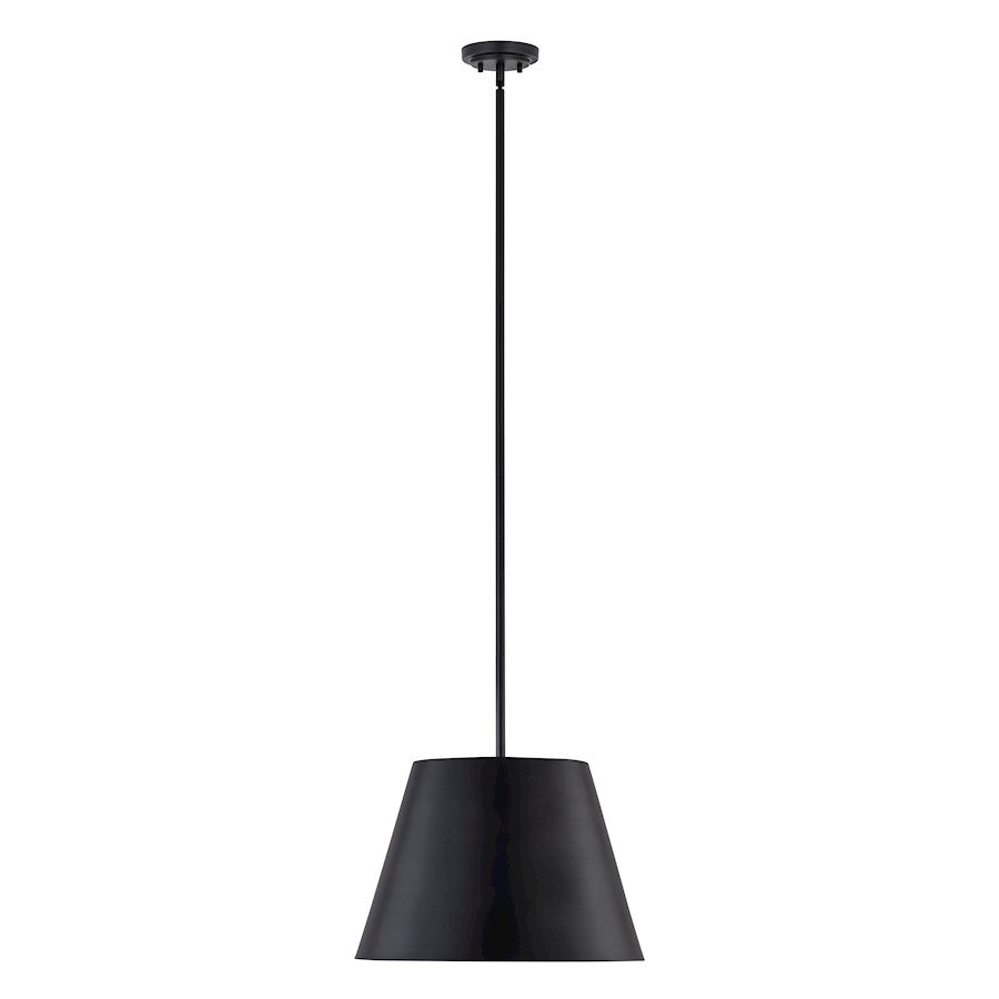 Z-Lite Lilly 1 Light 18" Pendant, Matte Black - 2307-18MB