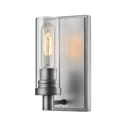 Z-Lite Persis 1 Light Wall Sconce, Old Silver, Clear - 3000-1S-OS