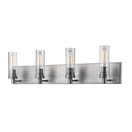 Z-Lite Persis 4 Light Vanity Light, Old Silver, Clear - 3000-4V-OS
