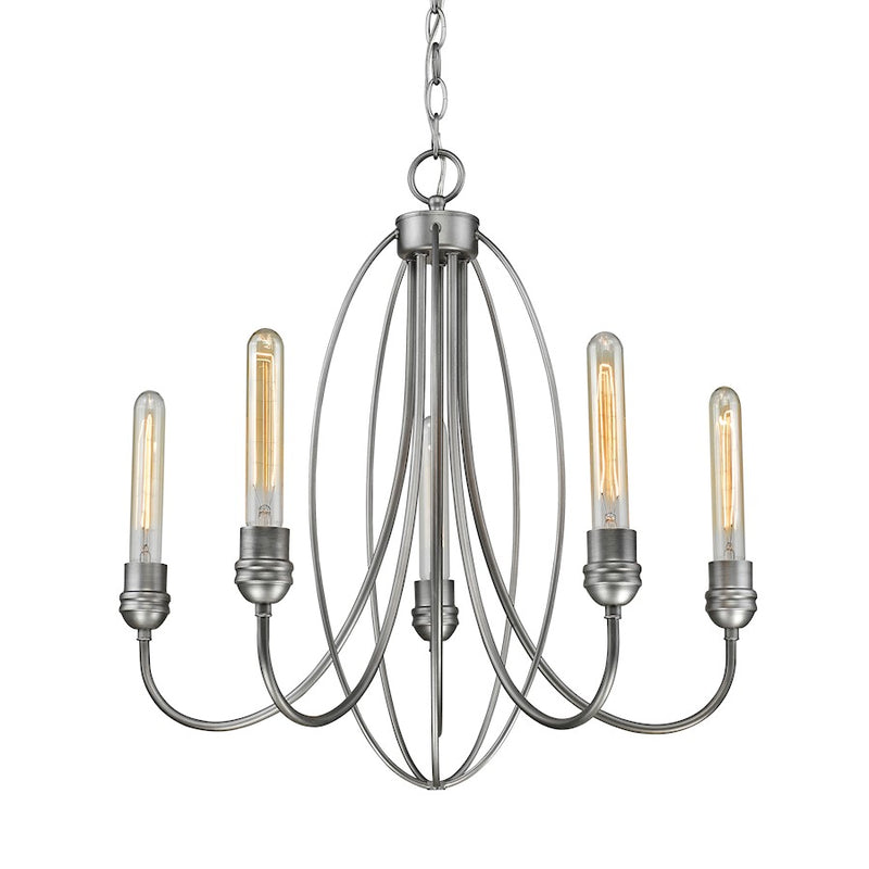 Z-Lite Persis 5 Light Chandelier, Old Silver - 3000-5OS