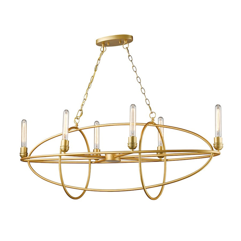 Z-Lite Persis 6 Light Chandelier, Satin Gold - 3000-6SG