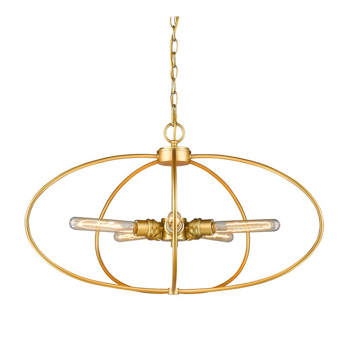 Z-Lite Persis 5 Light Pendant, Satin Gold - 3000P-SG