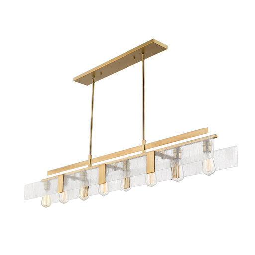 Z-Lite Gantt 8 Light Island/Billiard, Vintage Brass - 3002-58VBRS
