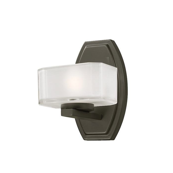 Z-Lite Cabro 1 Light Vanity Light, Bronze, Clear Out/Frosted White In - 3009-1V