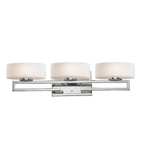 Z-Lite Cetynia 3 Light Vanity Light, 5.625x24.375x5.875", Chrome, Opal - 3011-3V