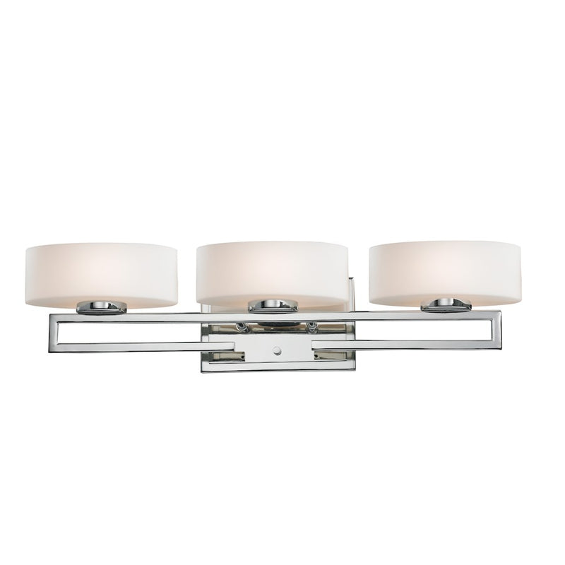 Z-Lite Cetynia 3 Light LED Vanity Light 5.625x24.375x5.875", Chrome, Opal - 3011-3V-LED