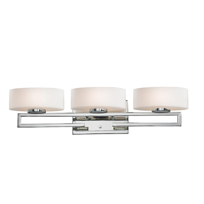 Z-Lite Cetynia 3 Light LED Vanity Light 5.625x24.375x5.875", Chrome, Opal - 3011-3V-LED