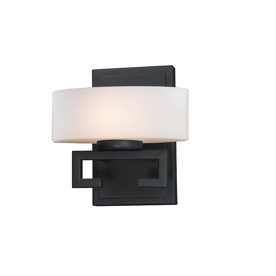 Z-Lite Cetynia 1 Light Vanity Light, 5.375x7.5x8", Bronze, Matte Opal - 3012-1V
