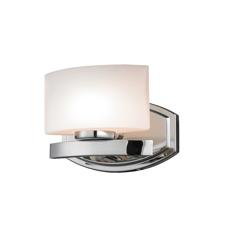 Z-Lite Galati 1 Light Vanity Light, 5.5x8x5.75", Chrome, Matte Opal - 3014-1V