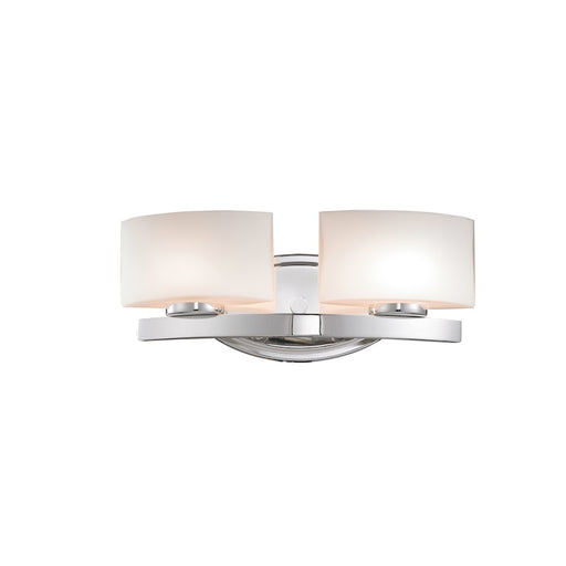 Z-Lite Galati 2 Light Vanity Light, 5.125x15.5x5.875", Chrome, Matte Opal - 3014-2V
