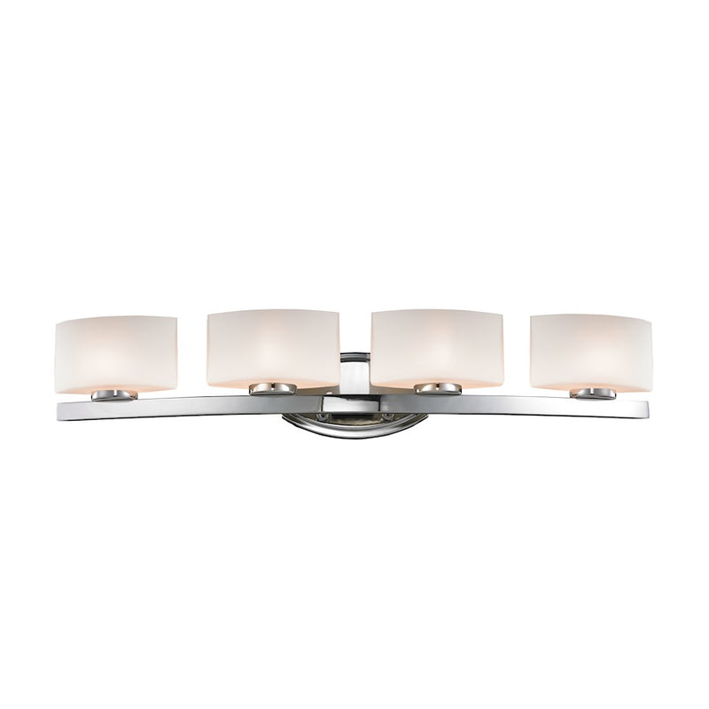 Z-Lite Galati 4 Light Vanity Light, 6x32x5.875", Chrome, Matte Opal - 3014-4V
