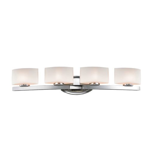 Z-Lite Galati 4 Light Vanity Light, 6x32x5.875", Chrome, Matte Opal - 3014-4V