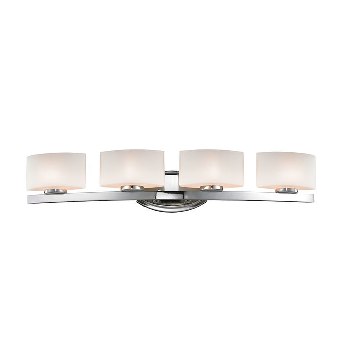 Z-Lite Galati 4 Light Vanity Light, 6x32x5.875", Chrome, Matte Opal - 3014-4V