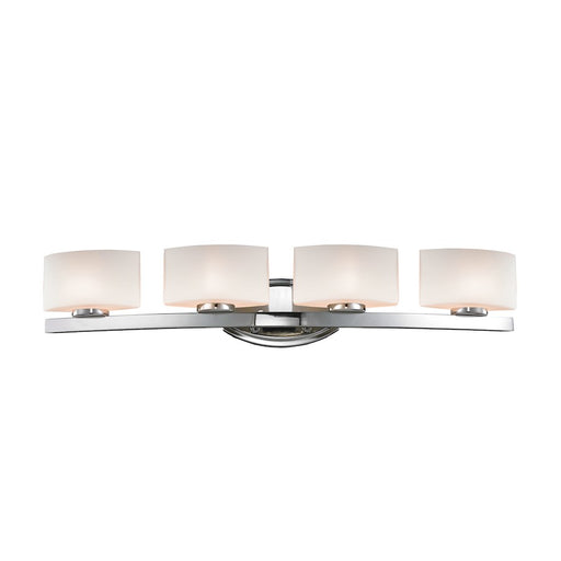 Z-Lite Galati 4 Light LED Vanity Light, 6x32x5.875", Chrome, Opal - 3014-4V-LED