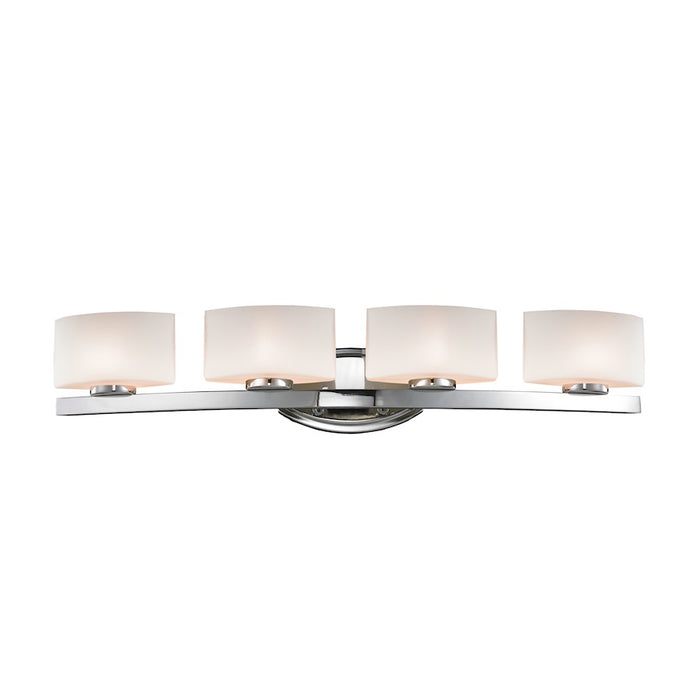 Z-Lite Galati 4 Light LED Vanity Light, 6x32x5.875", Chrome, Opal - 3014-4V-LED