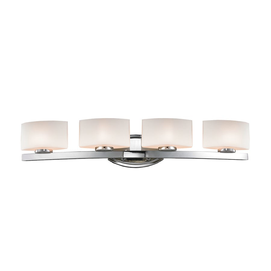 Z-Lite Galati 4 Light LED Vanity Light, 6x32x5.875", Chrome, Opal - 3014-4V-LED