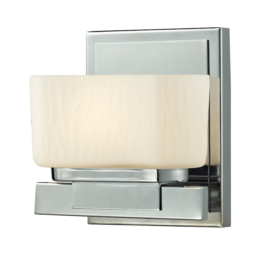 Z-Lite Gaia 1 Light LED Vanity Light, 5x5.75x6.25", Chrome, Opal - 3020-1V-LED