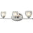 Z-Lite Hale 3 Light LED Vanity Light 3.75x21x5.75", Chrome, Clear/Frosted - 3023-3V-LED