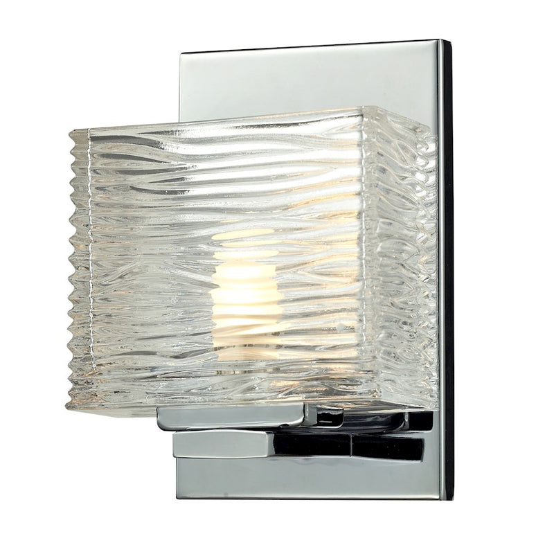 Z-Lite Jaol 1 Light Vanity Light, 3.75x5.25x7.125", Chrome, Clear - 3025-1V