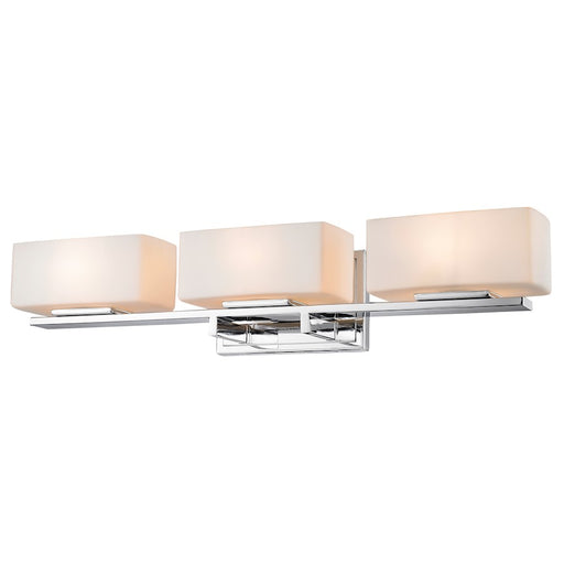 Z-Lite Kaleb 3 Light Vanity Light, 5.125x25x4.875", Chrome, Matte Opal - 3029-3V-CH