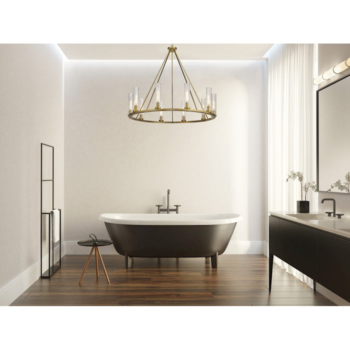 Z-Lite Beau Chandelier, Rubbed Brass/Clear