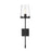Z-Lite Callista 1 Light Wall Sconce, Matte Black/Clear