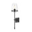 Z-Lite Callista 1 Light Wall Sconce, Matte Black/Clear