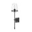 Z-Lite Callista 1 Light Wall Sconce, Matte Black/Clear