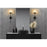 Z-Lite Callista 1 Light Wall Sconce, Matte Black/Clear