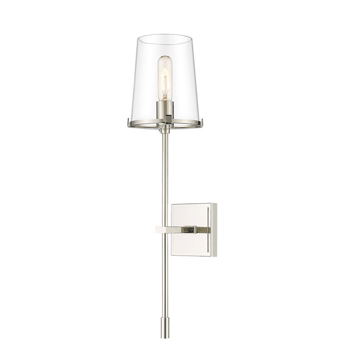 Z-Lite Callista 1 Light Wall Sconce in Polished Nickel/Clear - 3032-1S-PN