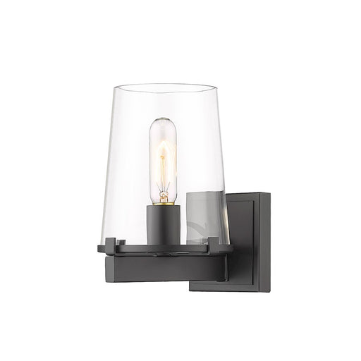 Z-Lite Callista 1 Light Vanity in Matte Black/Clear - 3032-1V-MB