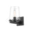 Z-Lite Callista 1 Light Vanity, Matte Black/Clear