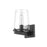 Z-Lite Callista 1 Light Vanity, Matte Black/Clear