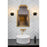 Z-Lite Callista 1 Light Vanity, Matte Black/Clear