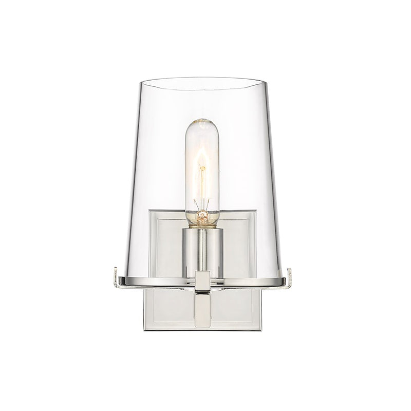 Z-Lite Callista 1 Light Vanity, Polished Nickel/Clear