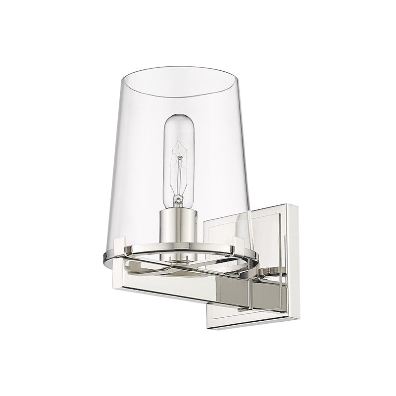 Z-Lite Callista 1 Light Vanity, Polished Nickel/Clear