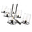 Z-Lite Callista 6 Light Chandelier, Matte Black/Clear