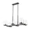Z-Lite Callista 6 Light Chandelier, Matte Black/Clear