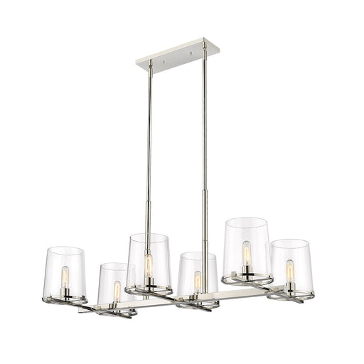 Z-Lite Callista 6 Light Chandelier in Polished Nickel/Clear - 3032-6L-PN
