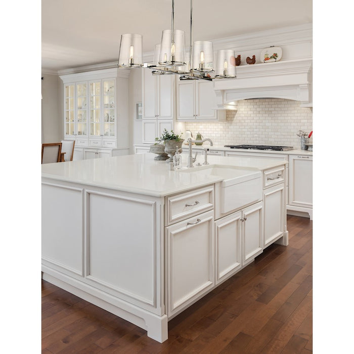 Z-Lite Callista 6 Light Chandelier, Polished Nickel/Clear