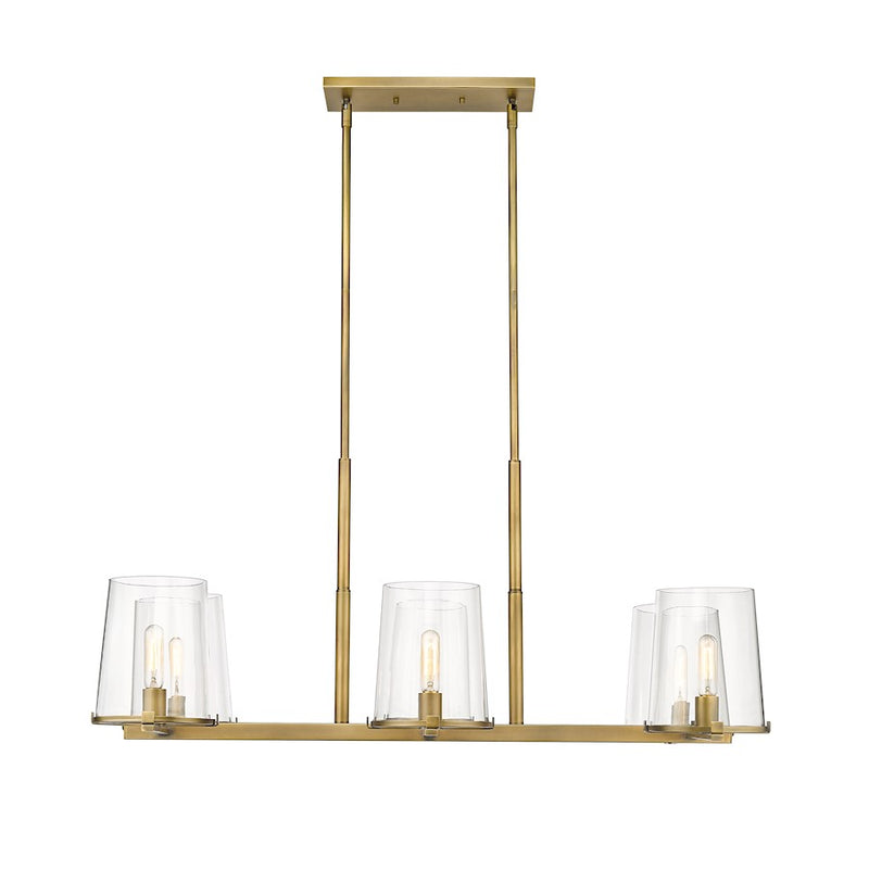 Z-Lite Callista Island, Rubbed Brass/Clear