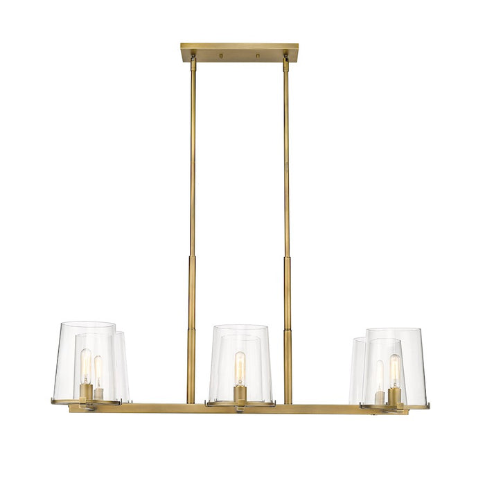 Z-Lite Callista Island, Rubbed Brass/Clear