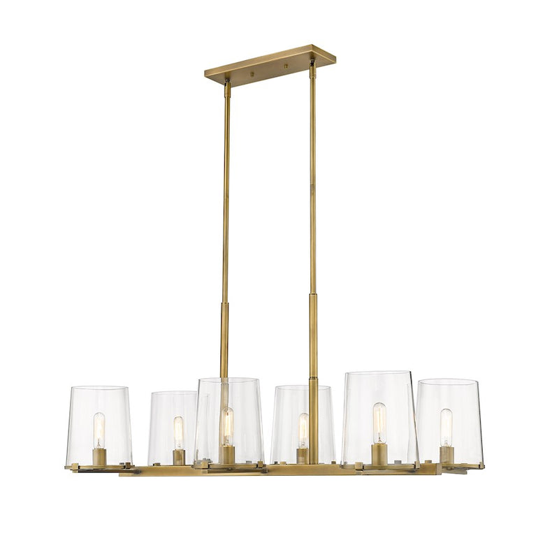 Z-Lite Callista Island, Rubbed Brass/Clear