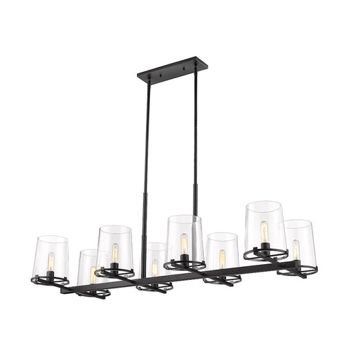 Z-Lite Callista 8 Light 56" Chandelier in Matte Black/Clear - 3032-8L-MB