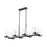 Z-Lite Callista 8 Light 56" Chandelier, Matte Black/Clear